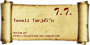 Teveli Tarján névjegykártya